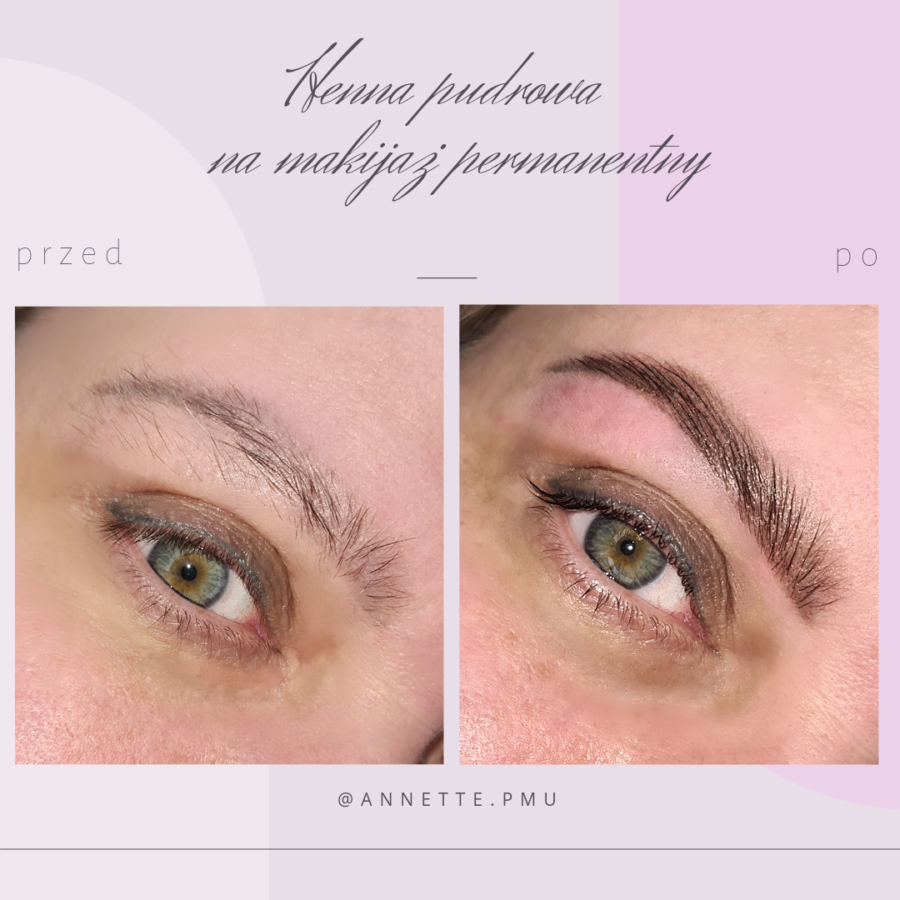 Henna pudrowa brwi a makijaż permanentny